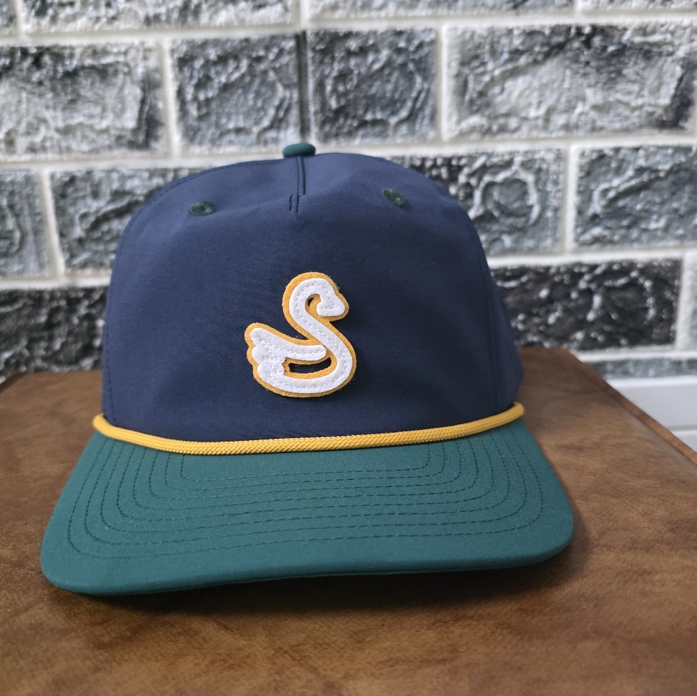 Swannies Golf Men's Blue/ Green Cap with Duck Logo